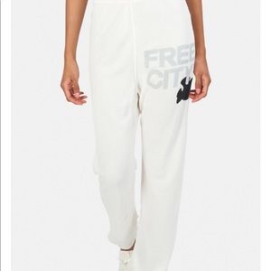 Free City white sweats, only worn twice